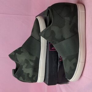 Material Girl Green Camo Mquila Sock Pull On Sneakers size 10